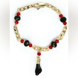 BLACK HAND LUCKY CHARM EVIL EYE BRACELETE 5" for Baby